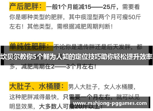 坎贝尔教你5个鲜为人知的定位技巧助你轻松提升效率